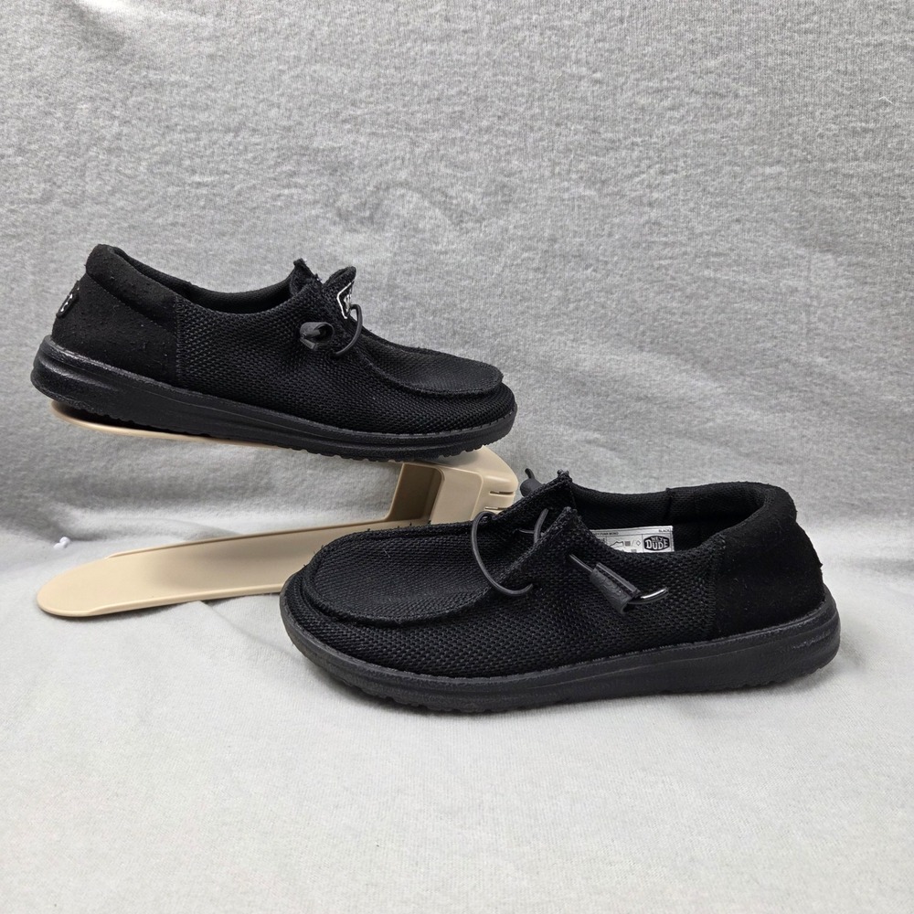 Hey Dude Wendy Funk Mono Women Size 6 Black Good Slip On Loafers 40065-001